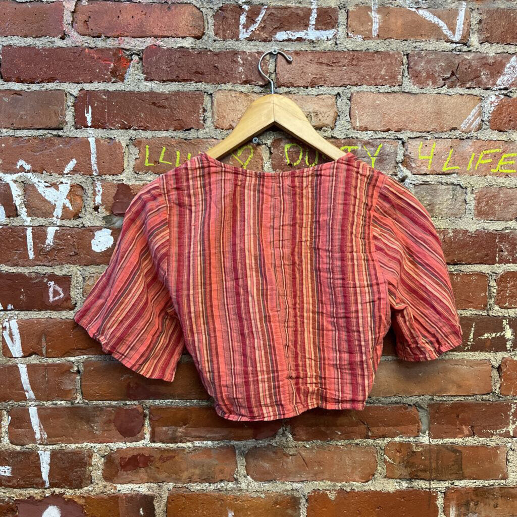 Tesoro Striped Crop Top Size Small