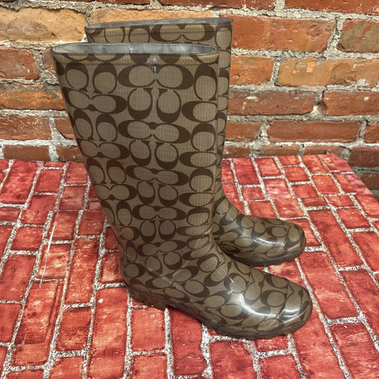 Coach Rain Boots Brown Size 8L