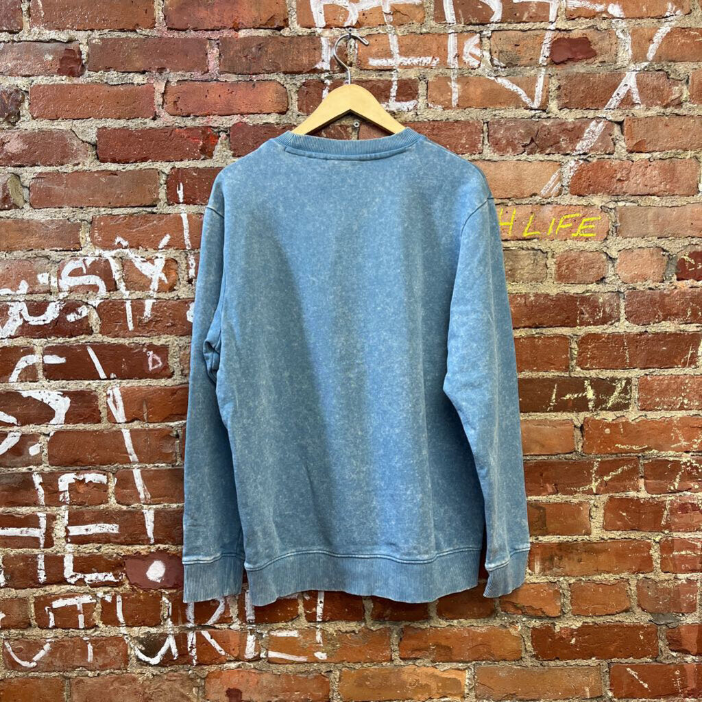 Hugo Boss Stone Wash Crewneck Blue Size Small