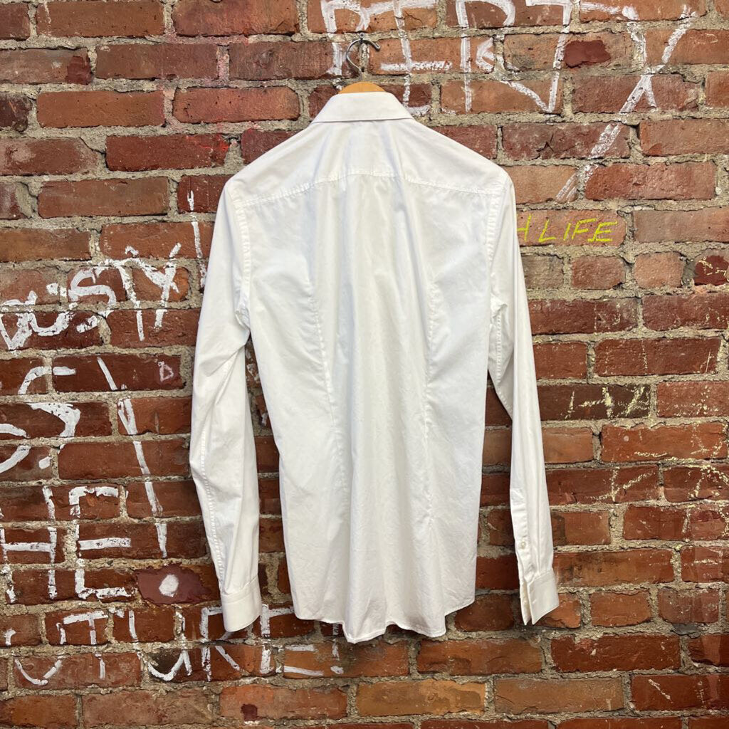 Hugo Boss Tuxedo Shirt White Size Medium Mens