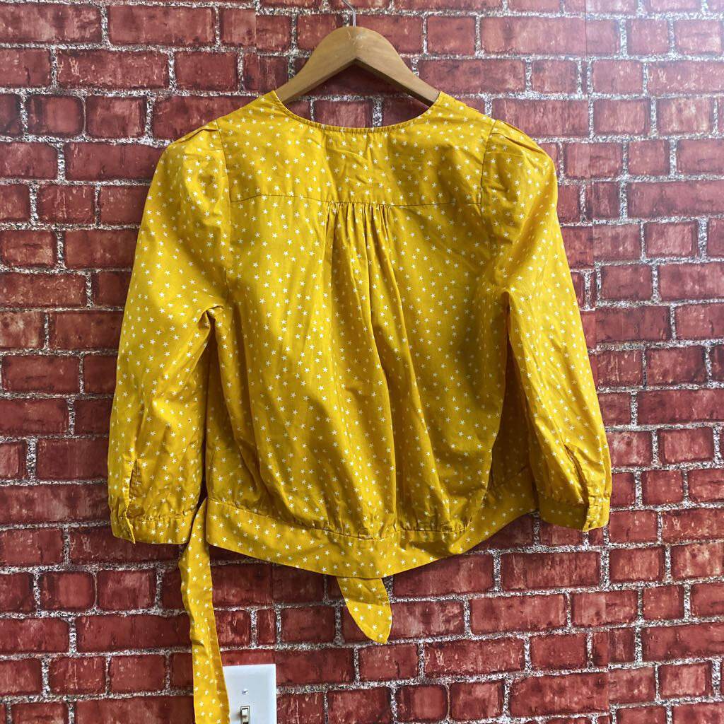 Madewell Star Blouse Top Yellow Size M