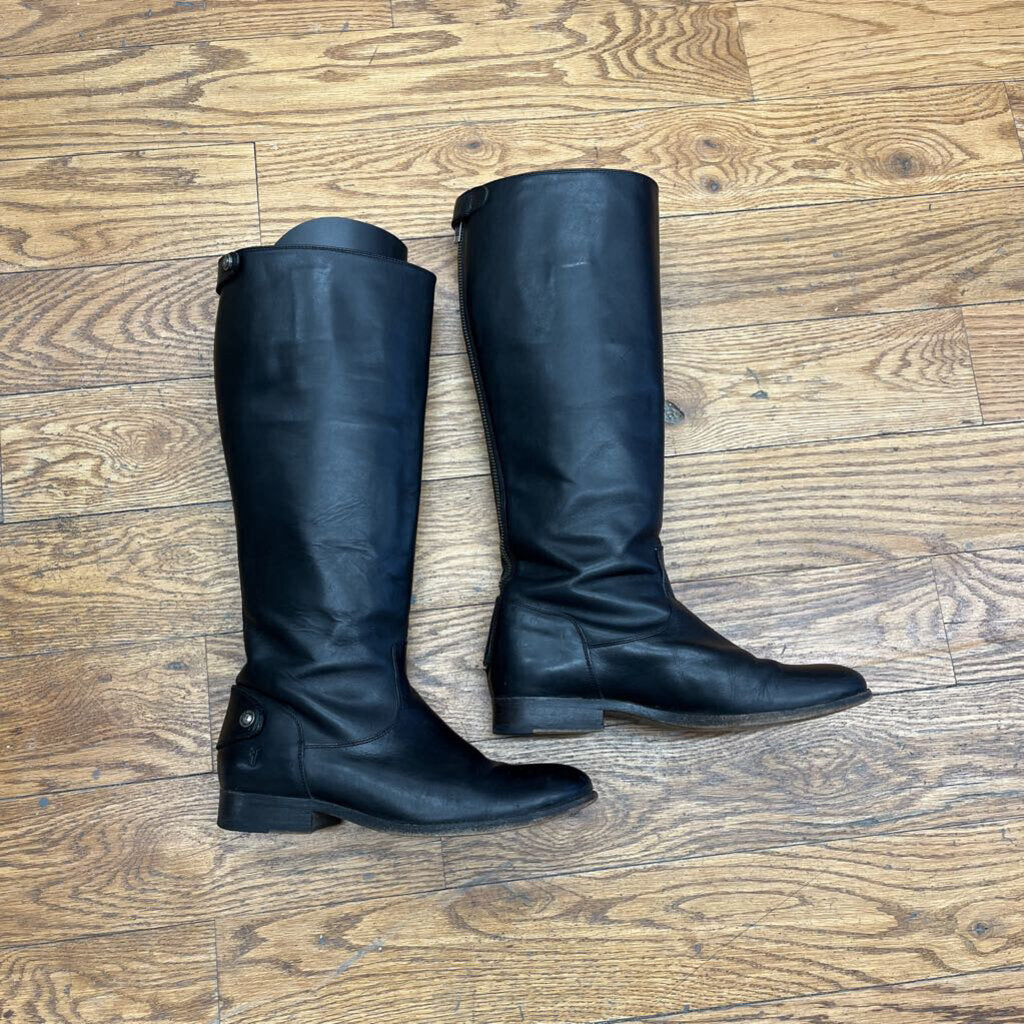 Frye Melissa Back Zip Black Size 8L