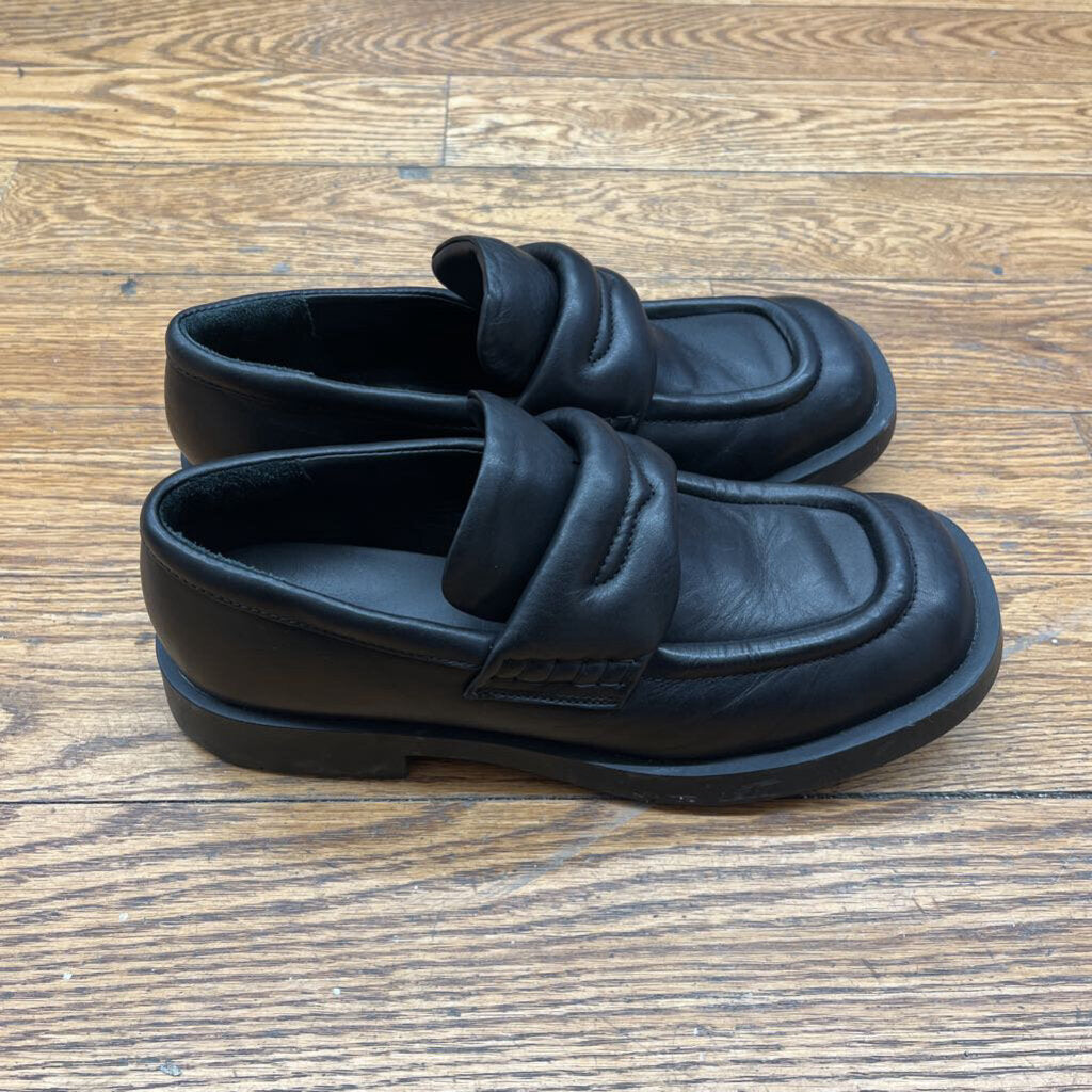 CamperLab Black Leather Puffer Loafers Size 10M