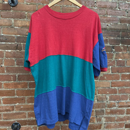 Boston traders Colorblock Vintage Tee Multi Color Size XL Mens