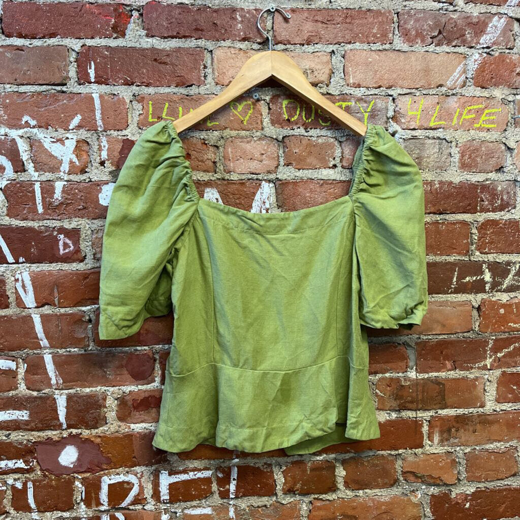 Wilfred Green Linen Top Size Medium