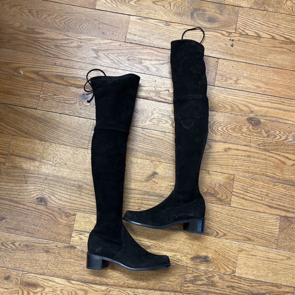 Stuart Weitzman Over The Knee Boots Black Size 6L