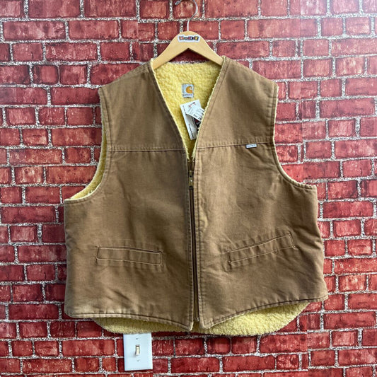 Carhartt Vintage Vest Sherpa Lining Brown Size 2XL Mens