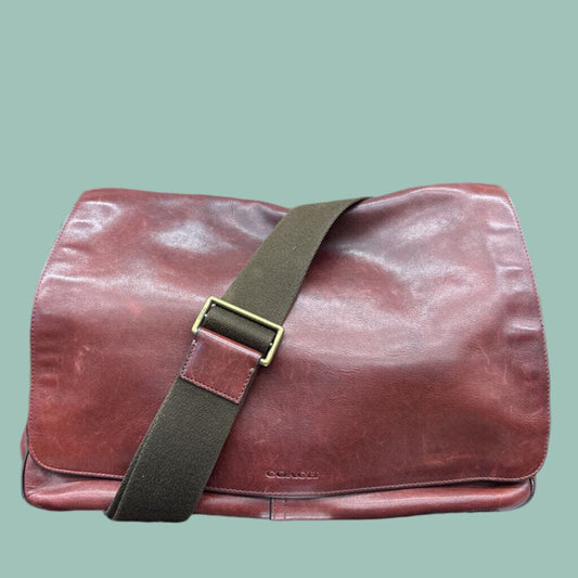 Coach Leather Messenger Bag Red