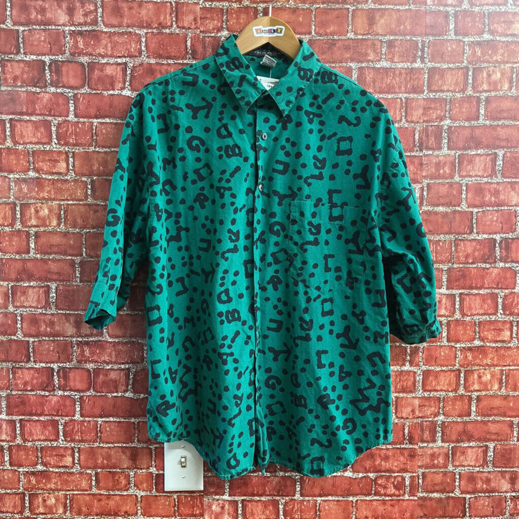 Marithe Francois Girbaud Leopard Print Button Down Size Medium Mens