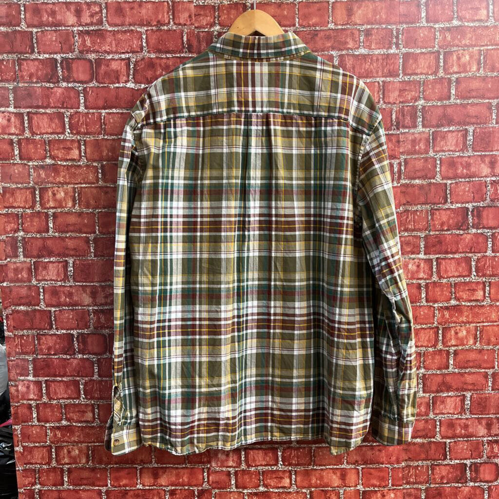 Fred Perry Plaid Button Down Size 2XL Mens