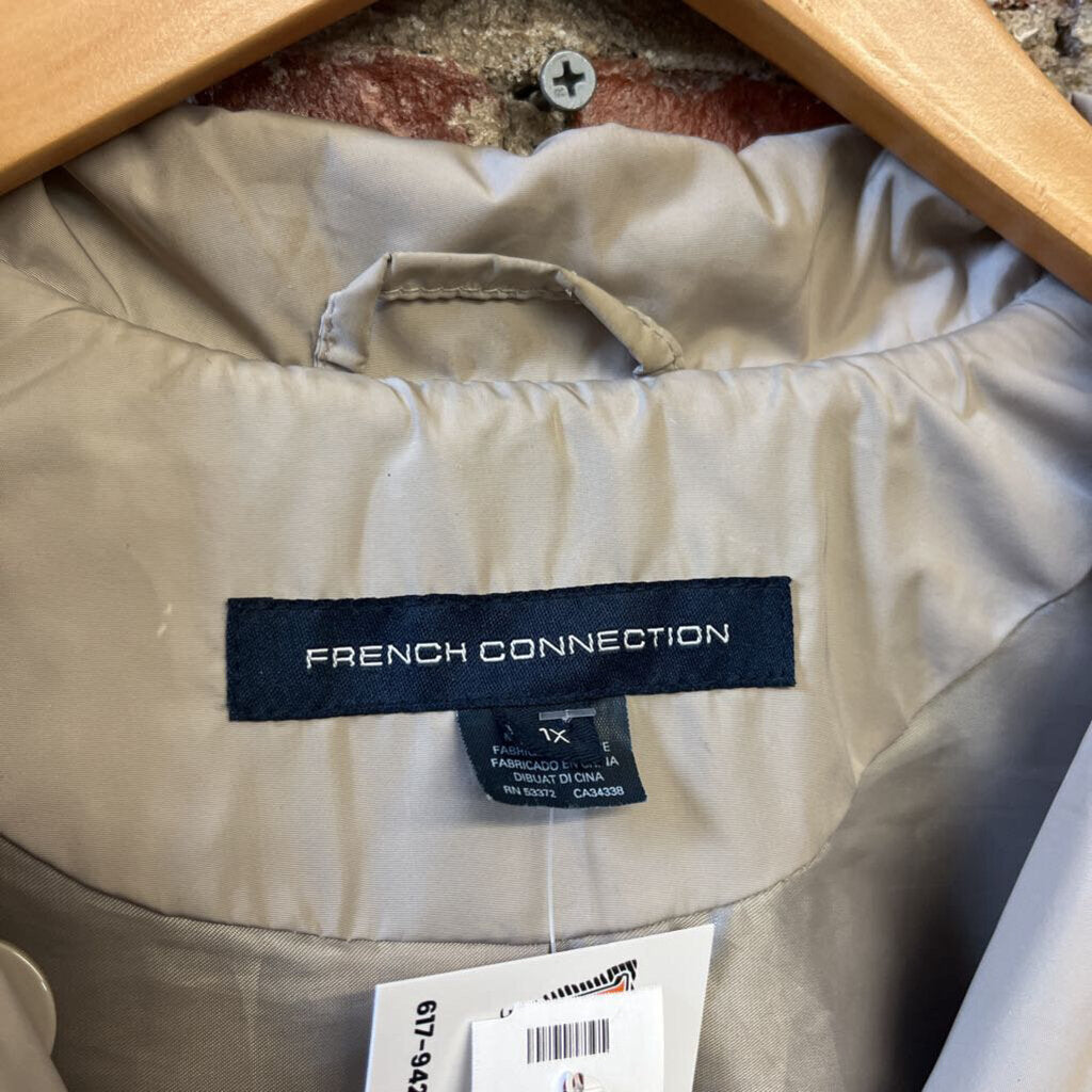 French Connection Trench Coat Grey Size 1X Ladies