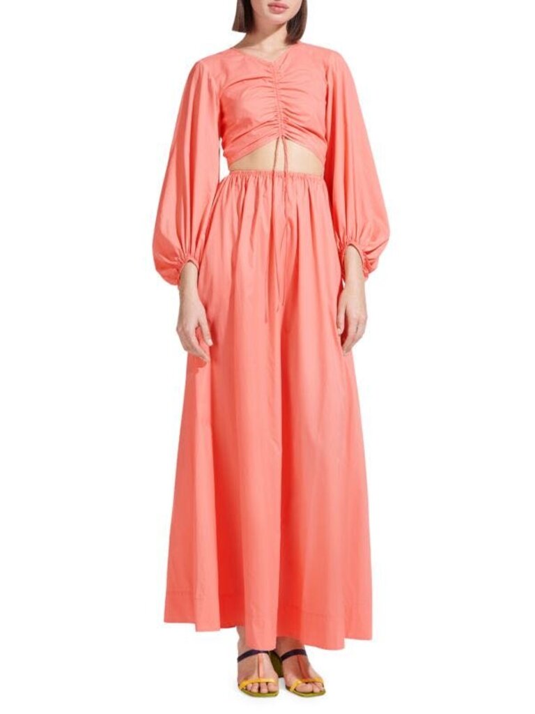 Staud Pink Maxi Dress Center Slit Size Large