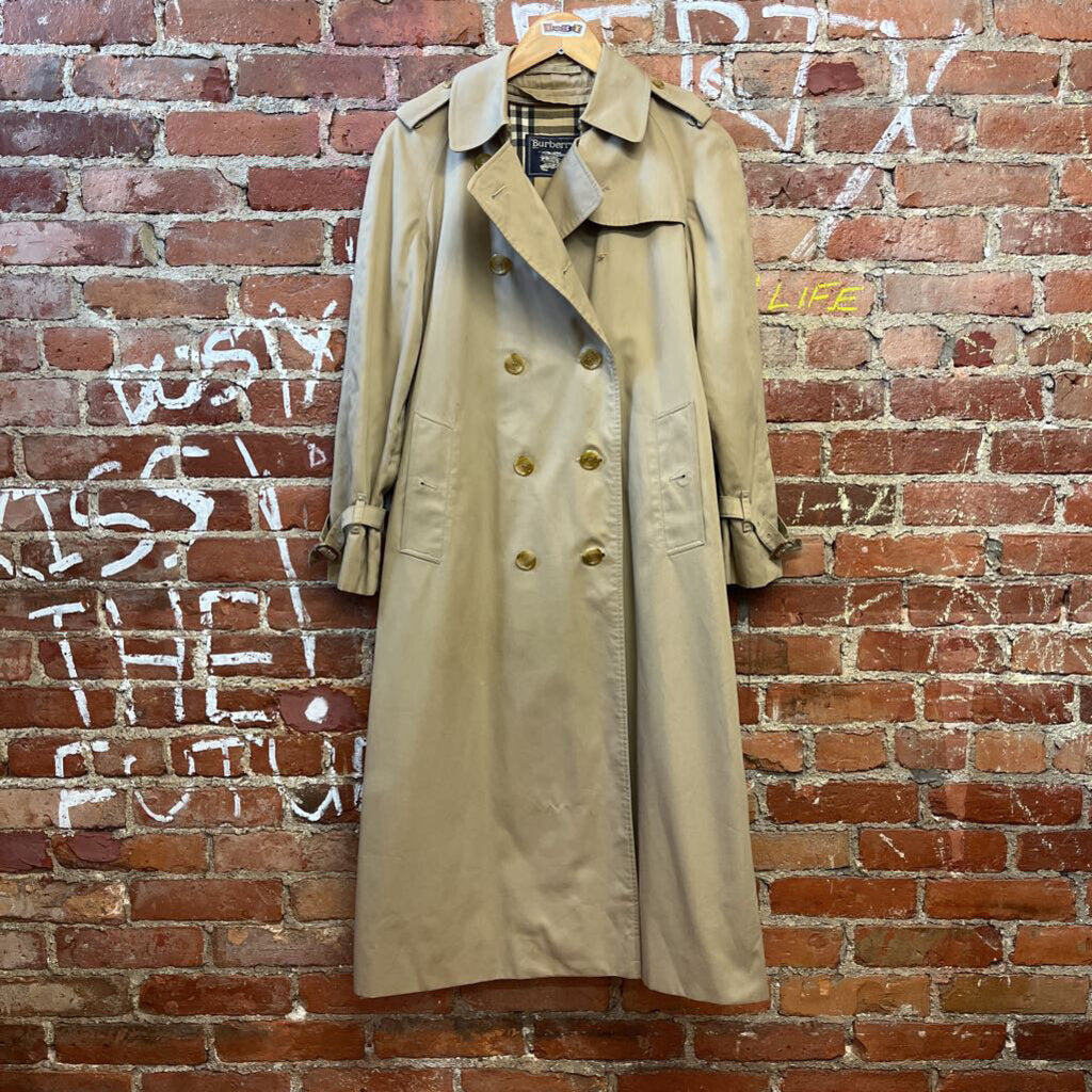 Vintage Burberry Trench Coat Brown Size 8 Ladies