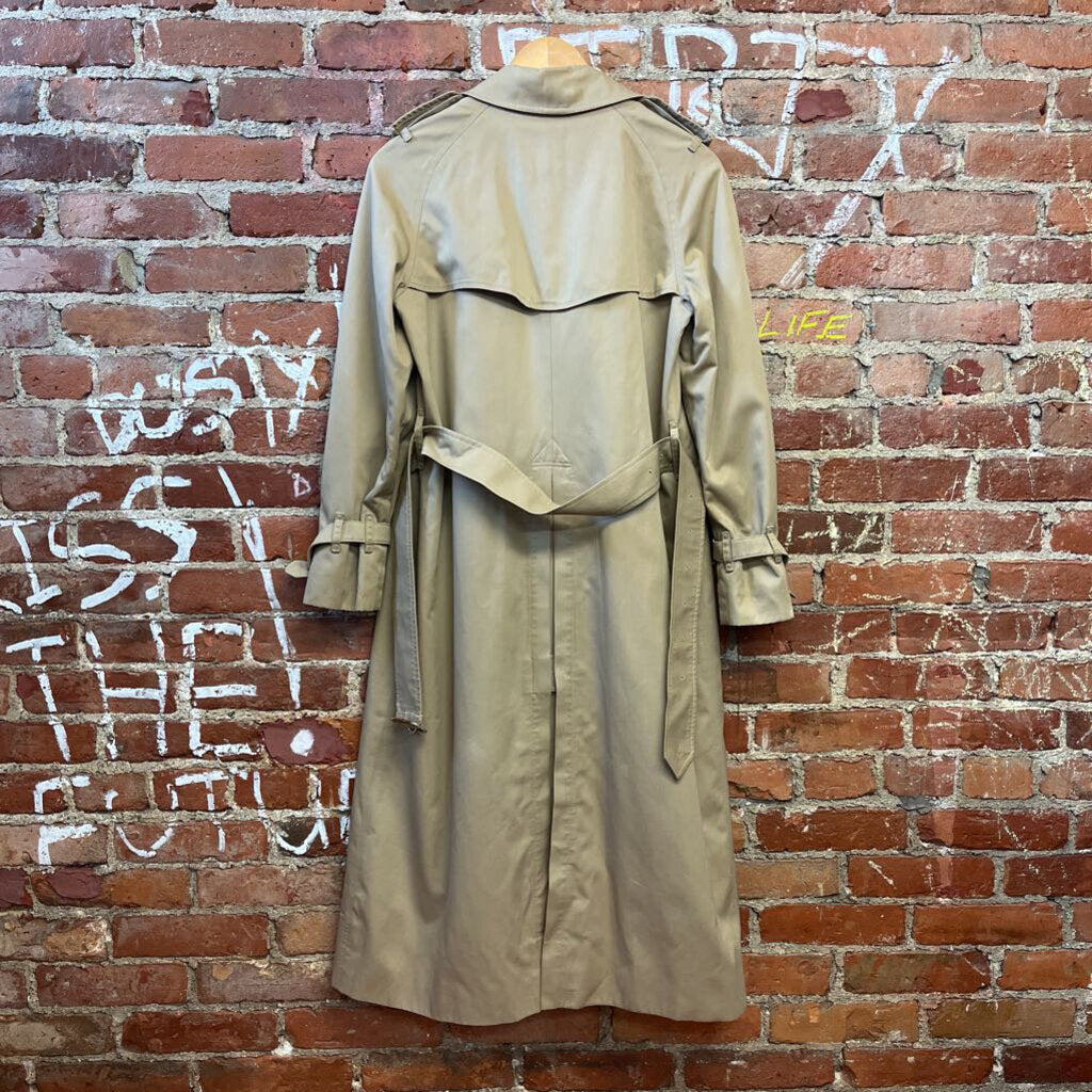 Vintage Burberry Trench Coat Brown Size 8 Ladies