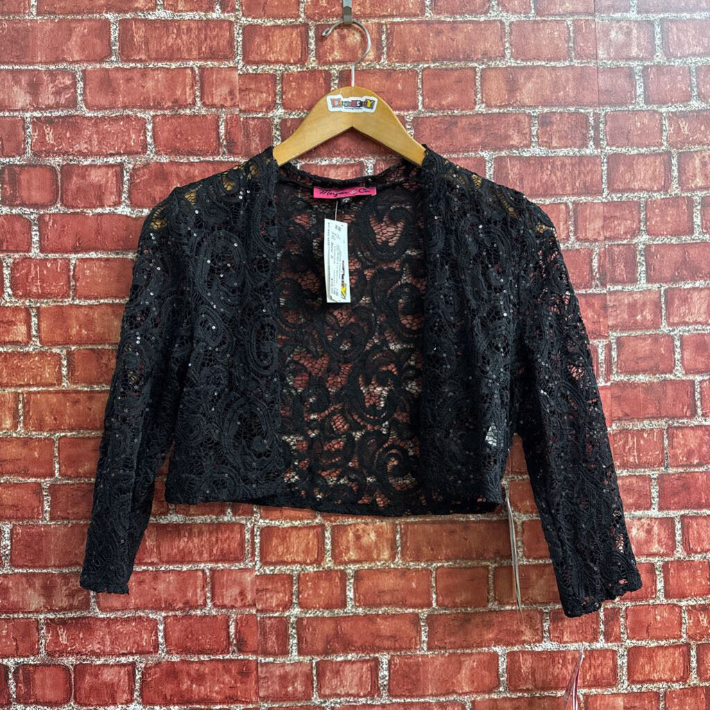 NWT Morgan & Co Black Lace Cardigan