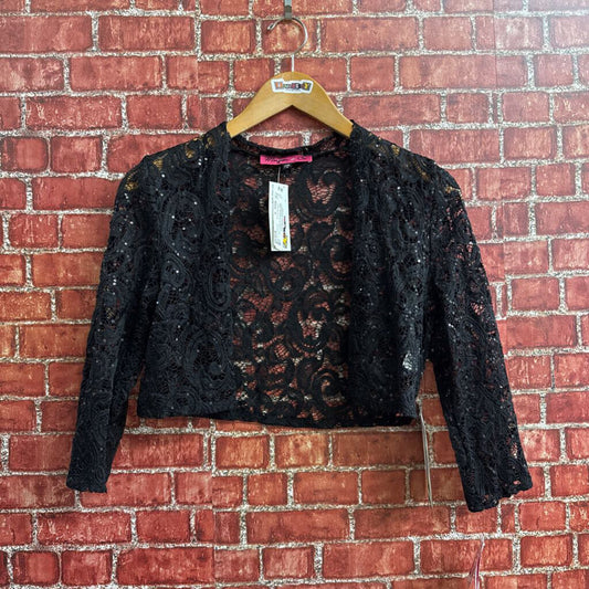 NWT Morgan & Co Black Lace Cardigan