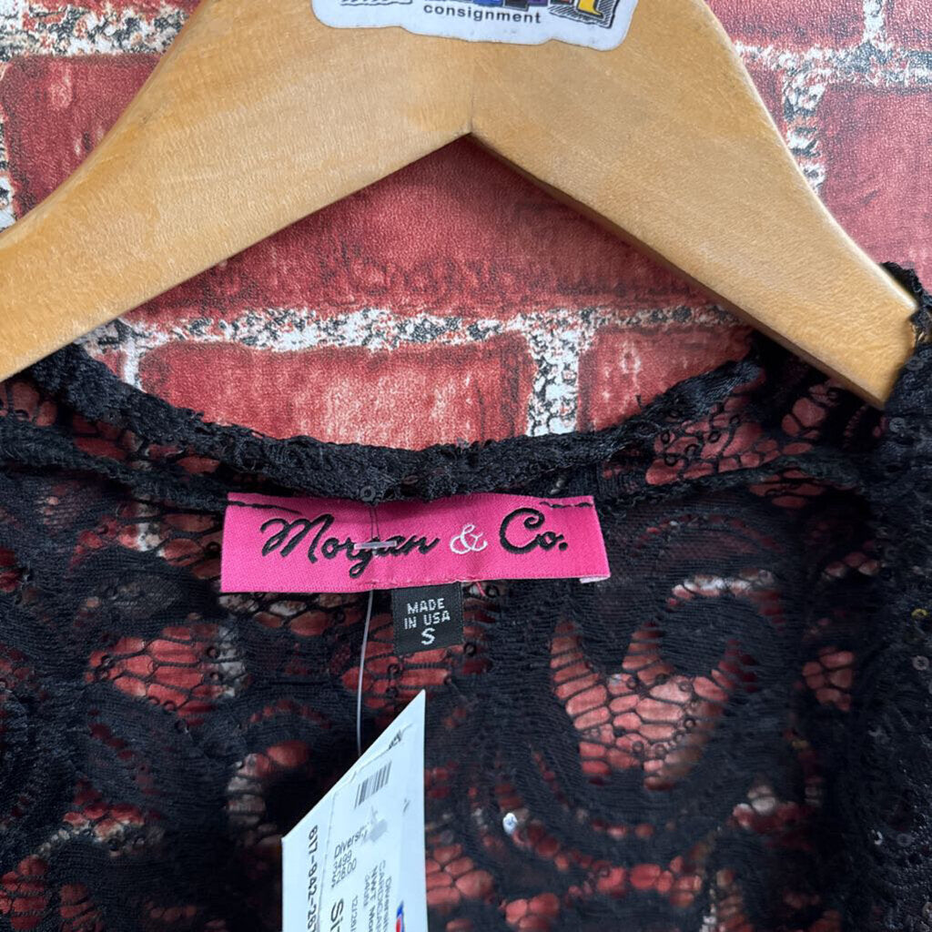 NWT Morgan & Co Black Lace Cardigan