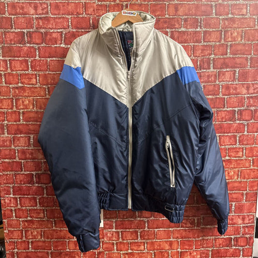 Ski Moves Vintage Blue Puffer Jacket Men’s Size S