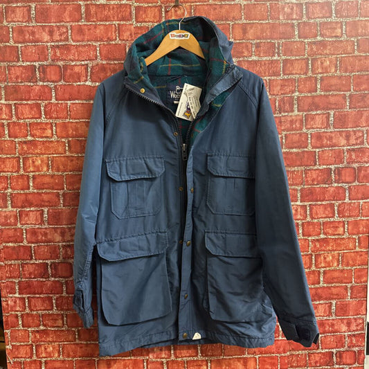 Vintage Woolrich Blue Windbreaker Jacket Size M