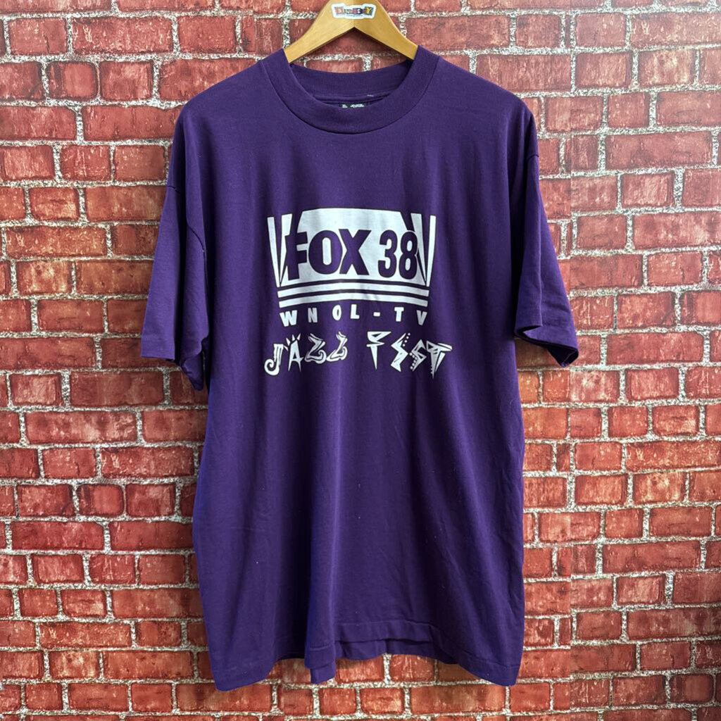 Vintage Fox 38 Jazz Fest Purple Tee Men’s Size XL