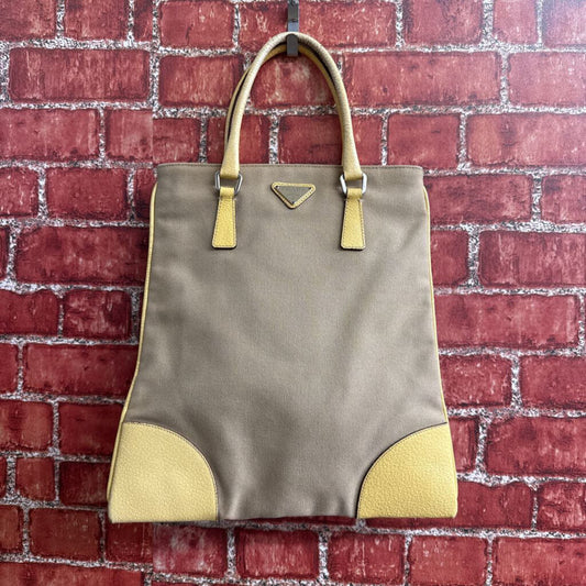 Vintage Prada Brown Canvas Bag