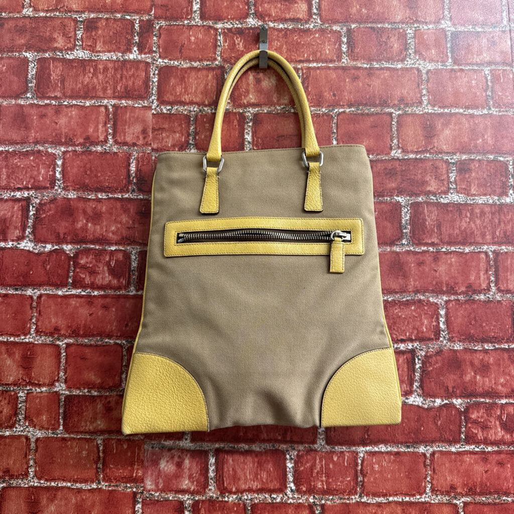 Vintage Prada Brown Canvas Bag