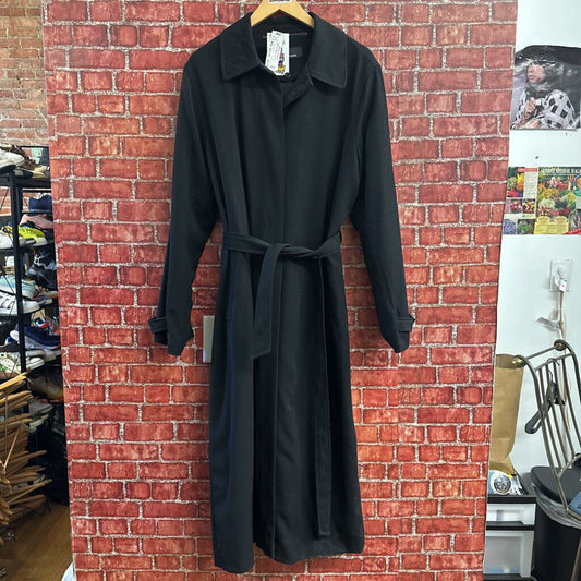 Jones NY Black Trench Coat Ladies Size 14