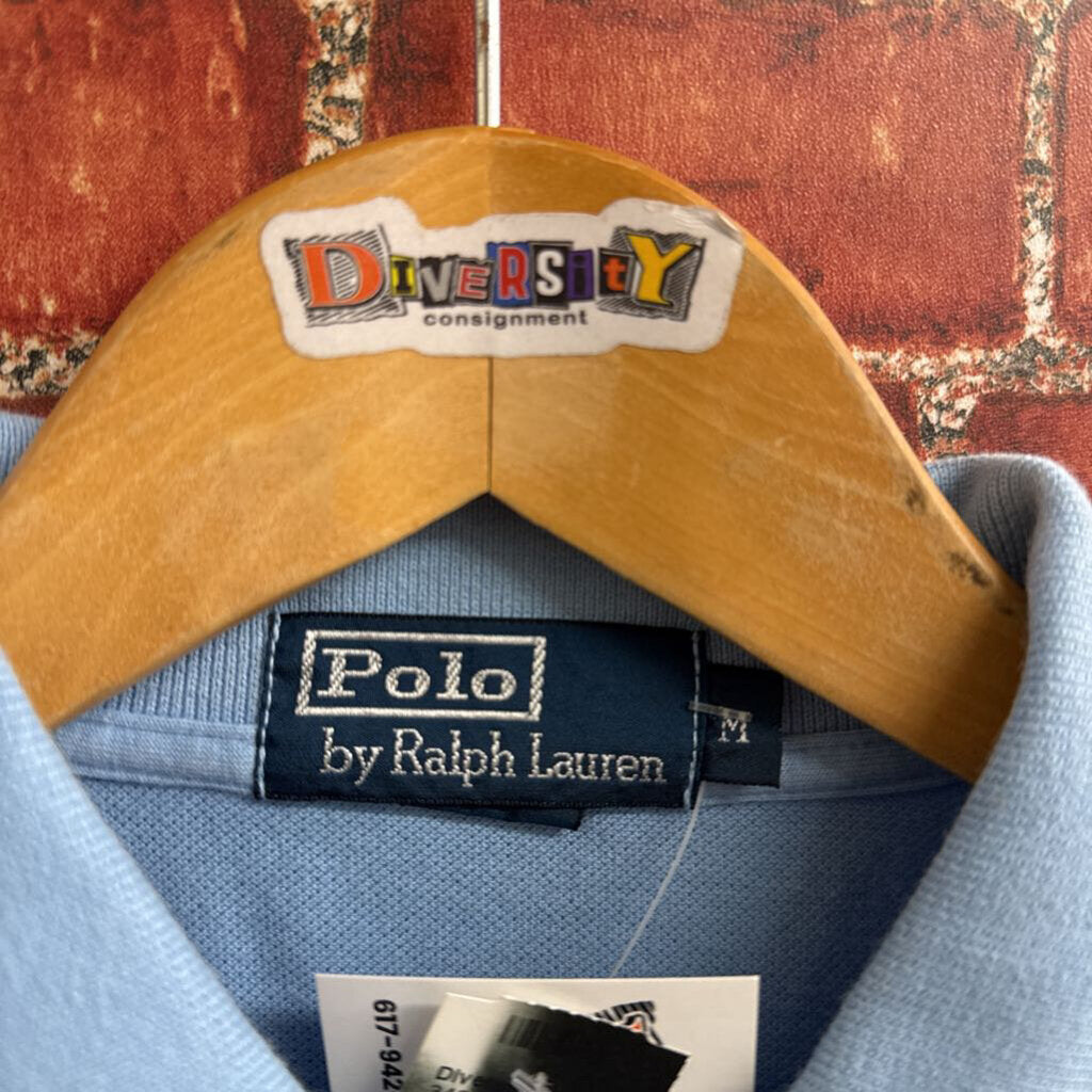 Polo RL Blue Lobster Print Polo Shirt Men’s Size M