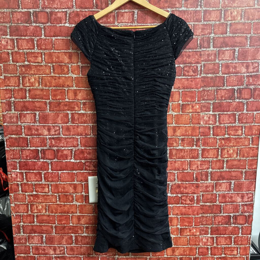 Lauren RL Black Sequin Mini Dress Size 6