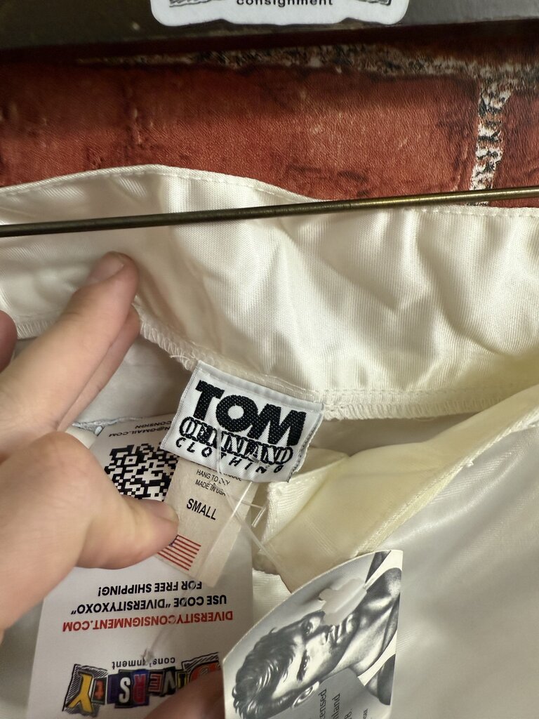 Vintage Tom of Finland White Swishy Pants Drawstring Men’s Size 30