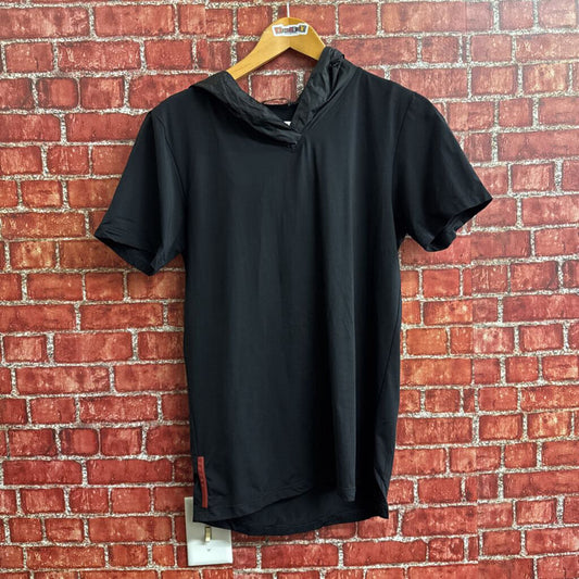 Prada Vintage Biker Jacket Black Short Sleeve Size S