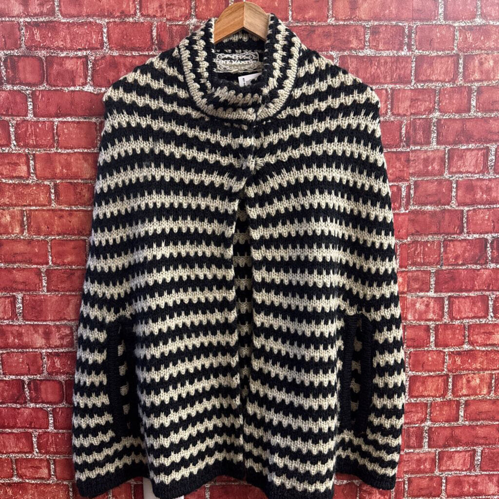 Pink Martini Crochet Sweater Shawl Ladies Size S