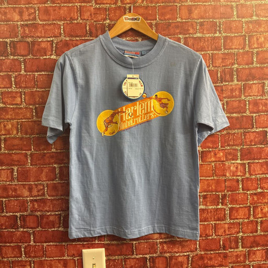 NWT Platinum Fubu Y2K Harlem Globetrotters Blue/Multi Men’s Size S