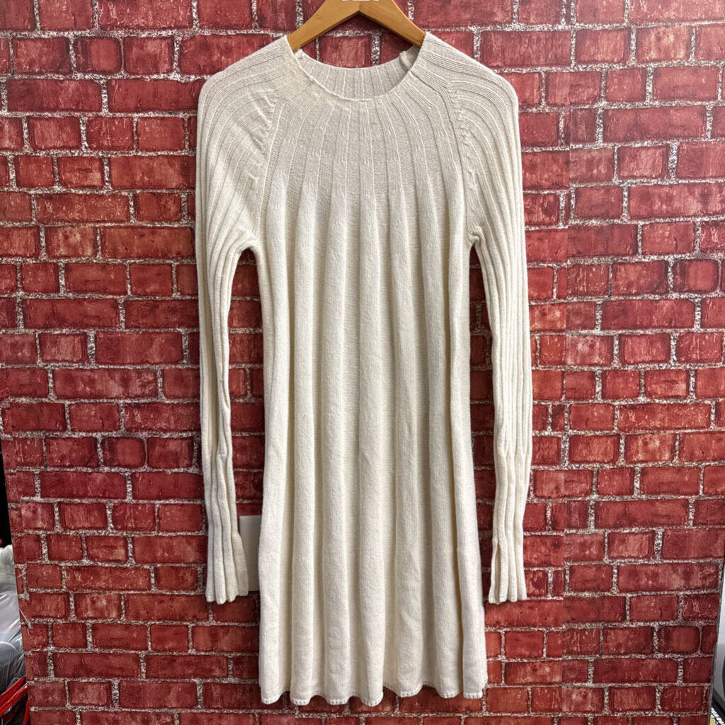 Elizabeth And James Beige Knit Midi Dress Size S