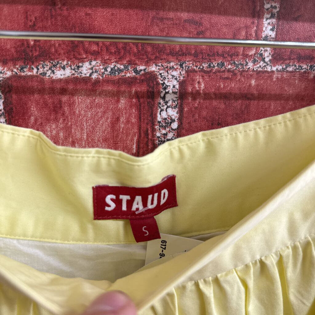 Staud Yellow Tiered Maxi Skirt Size S