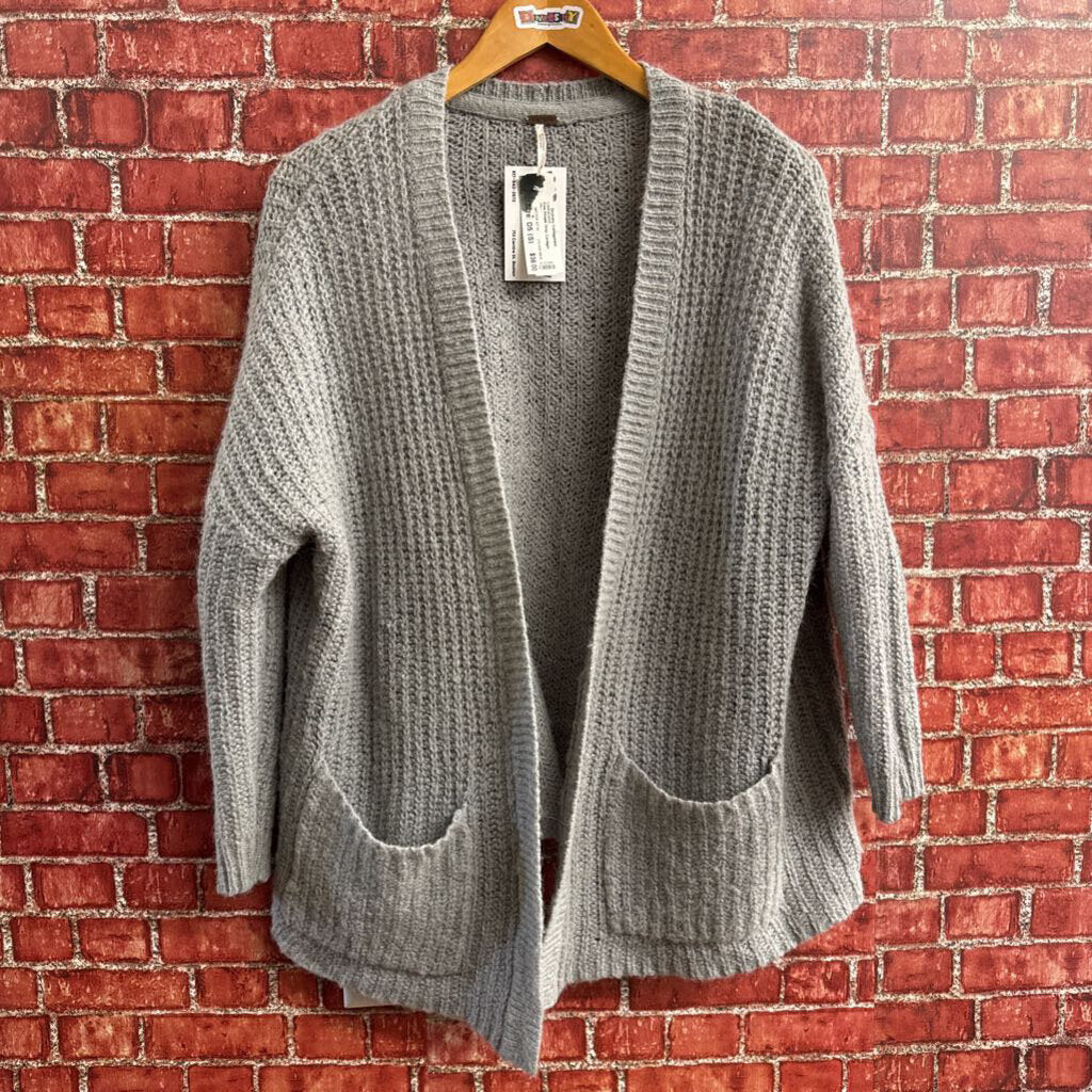Free People Grey Cardigan Sweater Ladies Size S