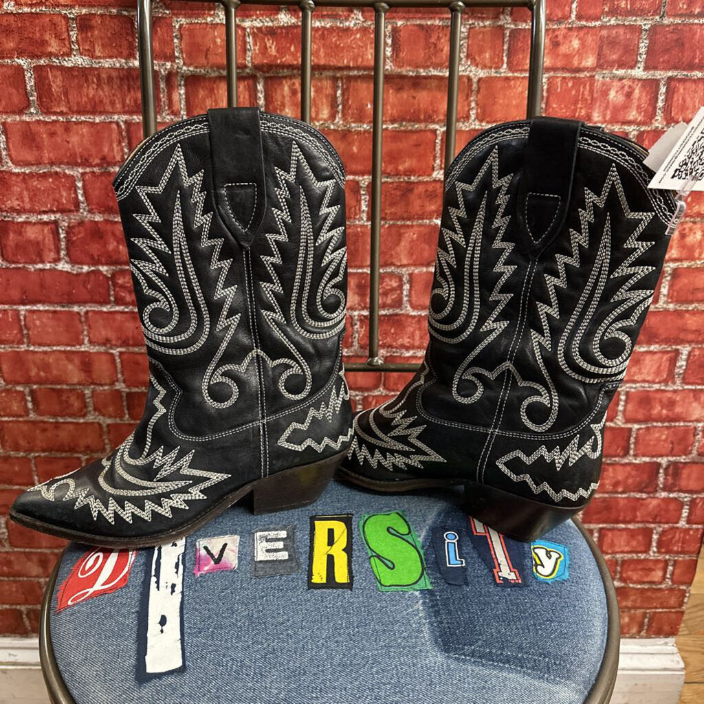 Isabel Marant Cowgirl Boots Black Size 39