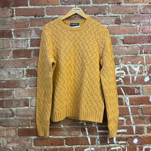 Brooks Brothers Cable Knit Lambswool Sweater Size M