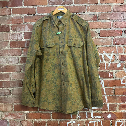 Vintage Polo RL Brown Paisley Button Down Size L