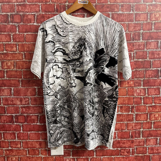 Dragonfly Graphic Tee Horse Velvet White/Black Men’s Size L