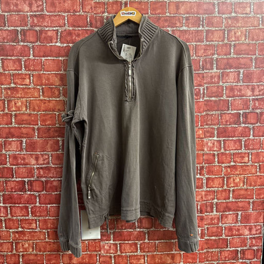 Union Pullover 1/4 Zip Brown Men’s Size M