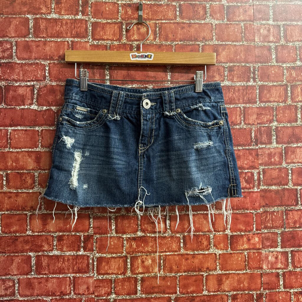 Y2K Aeropostale Blue Denim Mini Skirt Size 29