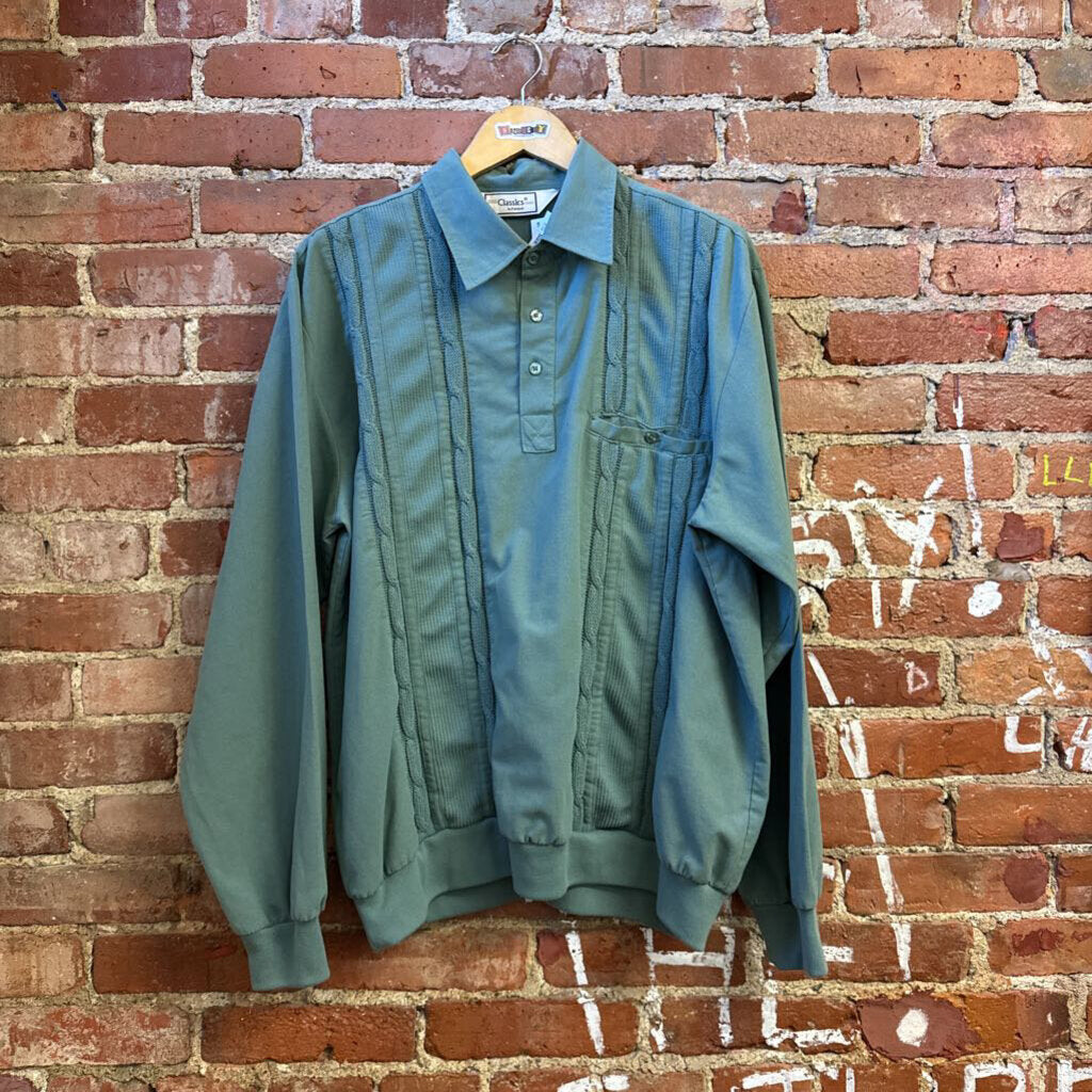 Vintage Palmland Green Button Up Men's Size XL