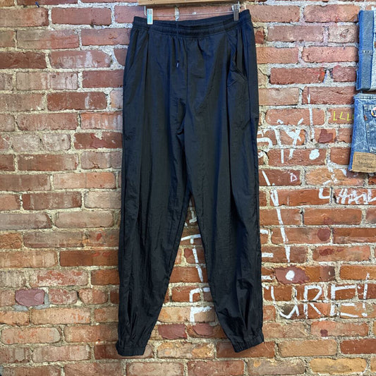 Vintage Nike Black Swishy Drawstring Sweatpants Men's Size L