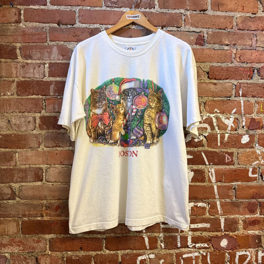 Vintage Boston Cat Graphic Tee Men’s Size XL