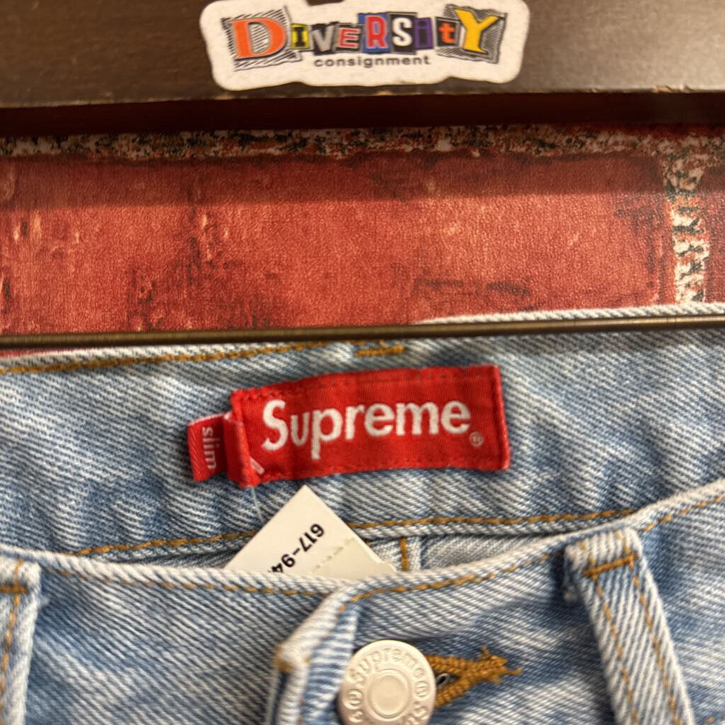 Supreme Jeans Slim Fit Blue Men’s Size 30
