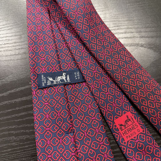 Hermes Silk Printed Tie 7271 MA Blue