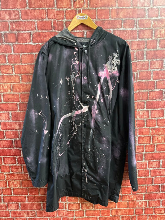 Stussy Paint Splatter Windbreaker Jacket Size L