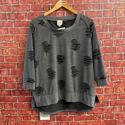 Saint / Denim Grey Thrashed Top LS Ladies Size L