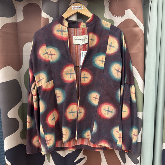 Tarsian & Blinkley Sart Jacket Maroon Tan Size D5(L)